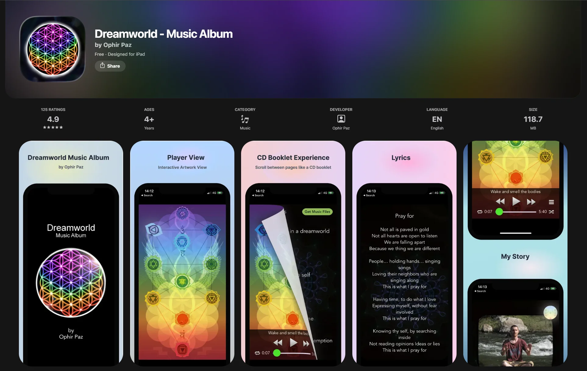Dreamworld - Music Album Application